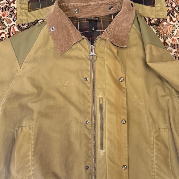 Barbour Other - Classic Barbour Sporting Field Coat waxed cotton tartan lined XL